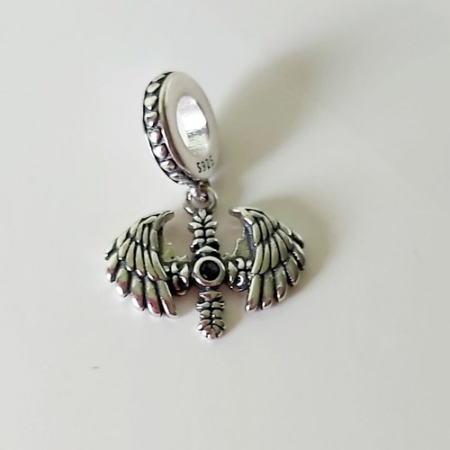 925 Silver Charm for Bracelet new, Eye of the Phoenix