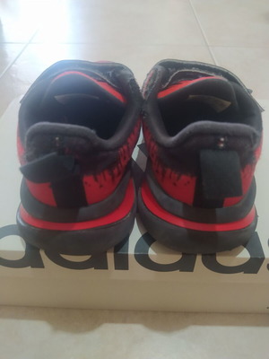 Adidas Spiderman shoes used, size 27, red