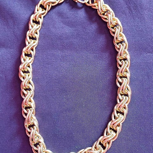 Women's chain with double steel weave gold color like new