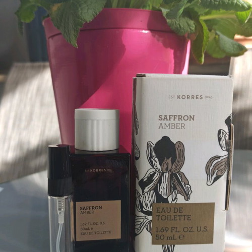 Saffron Amber Korres perfume 5 ml new decanted