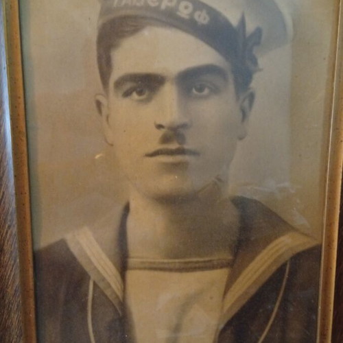 Large photo of sailor from Averof 1936-40, used, 52x42cm