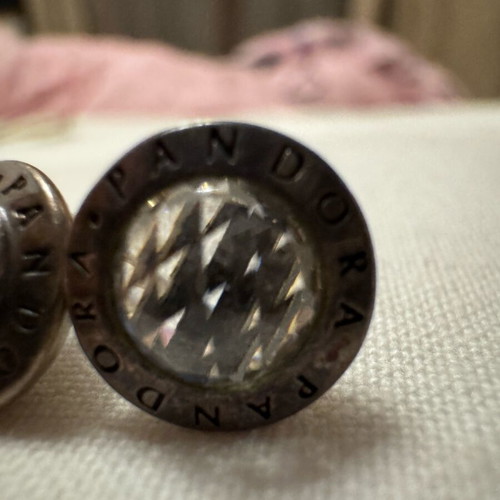 Pandora 3 single silver earrings used
