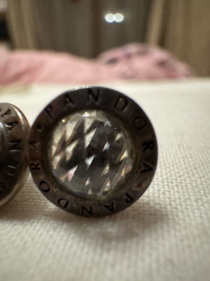 Pandora 3 single silver earrings used