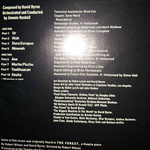 David Byrne The Forest album
