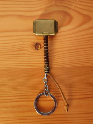 Marvel Thor's Hammer Mjölnir 3D μεταλλικό μπρελόκ με δερμάτινο λουράκι