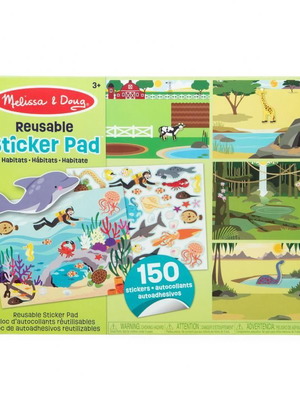 Melissa & Doug Reusable Sticker Pad Habitats new, factory sealed