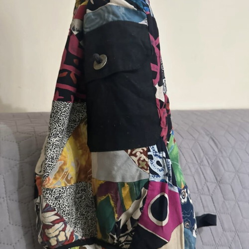 Boho Patchwork Backpack like new, multicolored