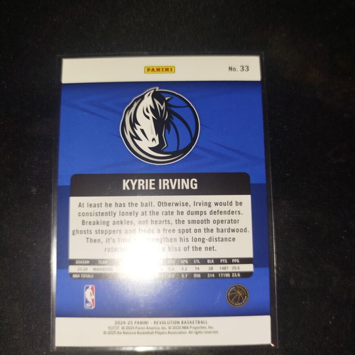 Kyrie Irving Panini card excellent condition
