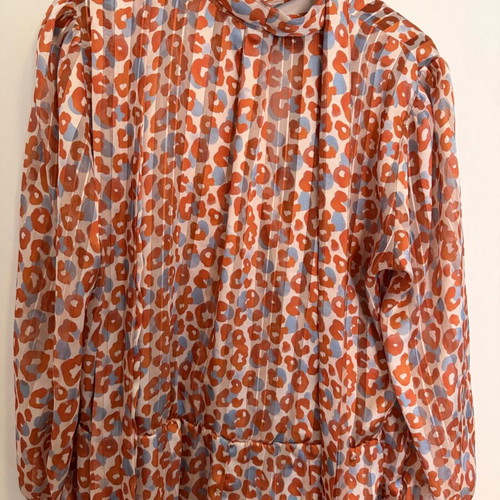 Nejma Leopard Print Wrap Shirt like new, size S/M