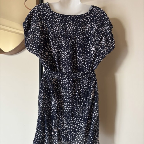 Tommy Hilfiger dress with star pattern and waist belt, new, size M