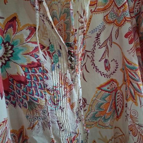 Zara Boho dress tunic with pockets and buttons, cotton, size M