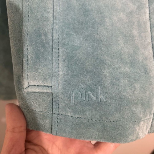 Suede jacket turquoise Pink Woman like new, Small