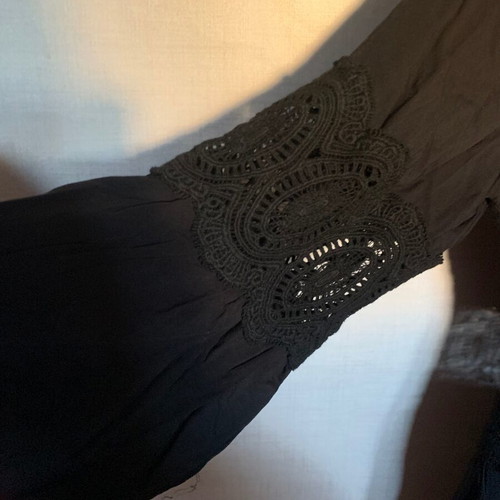 BSB Collection black cardigan new with boho sleeves and lace tie