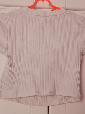 Acme White Short-Sleeve Crop Top like new, size S