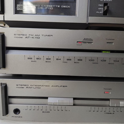 Akai 110 Audio Stack used, amplifier AM-U110, tape deck CS-F110, tuner AT-K110