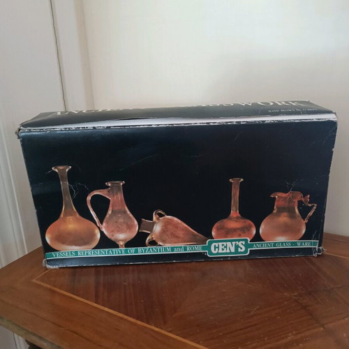 Collectible set of ancient glass vessel replicas like new