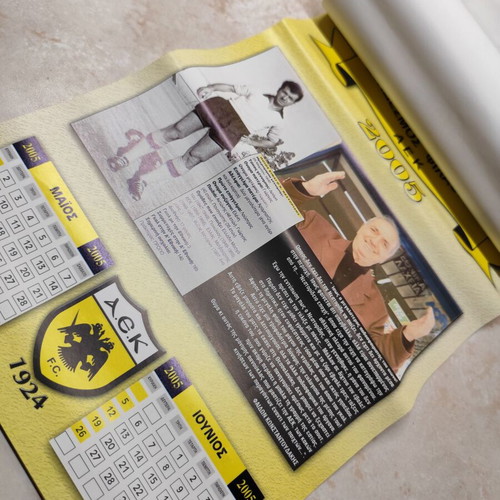 AEK 2005 Calendar used, fan club Naoussa