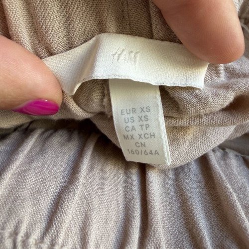H&M Beige Linen-Look Pants XS Like New