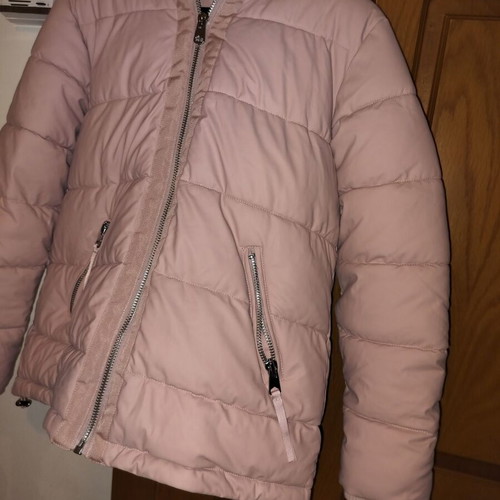 Zara jacket like new, soft pink with silver zipper