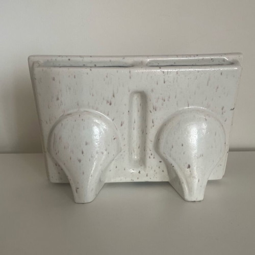 Ceramic double photo frame like new with floral pattern