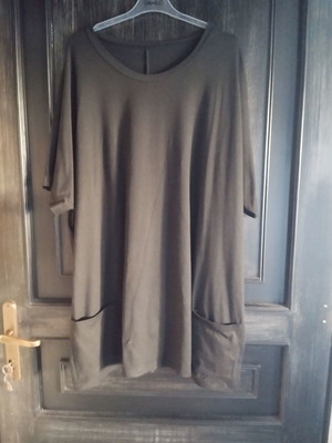 Summer dress with pockets new, black, sizes XXXL-5XL
