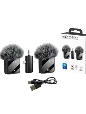 Wireless Lavalier Microphone F11-2 new for mobile and camera