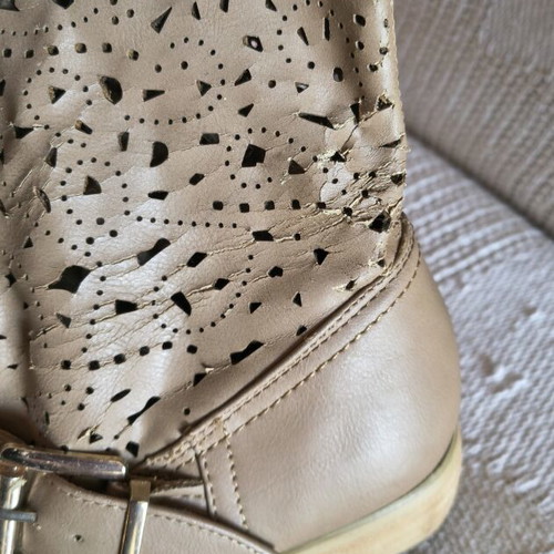Summer ankle boots beige size 37 used with minor wear