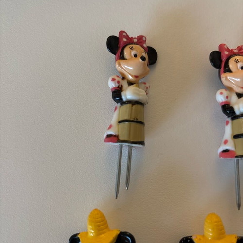Vintage Disney decorative set of 6 with Mickey & Minnie used