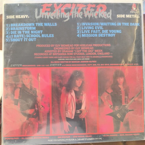 Exciter Unveiling The Wicked vinyl record like new