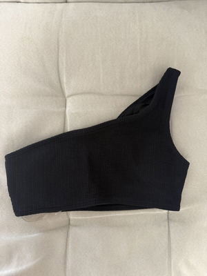 M&S Black One Shoulder Bikini Top like new, EU 38