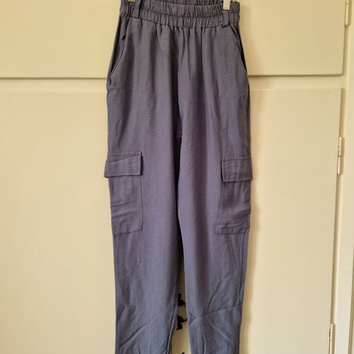 Morena Spain high-waisted airy blue cargo pants XS/S, like new