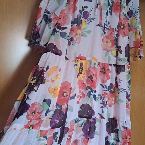 Bonprix plus size floral dress like new, size 50, pink multicolor