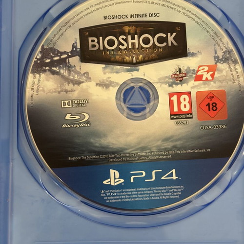 Bioshock Infinite disc for PlayStation 4 used, English