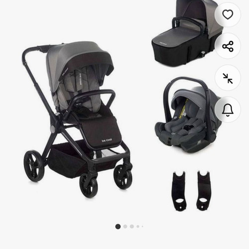 3-in-1 stroller like new, folds like a book, reversible