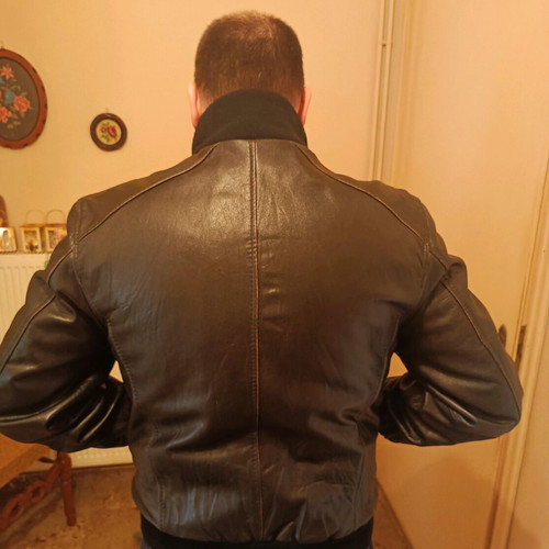 La Pelle leather men's jacket like new, size XXL, brown black