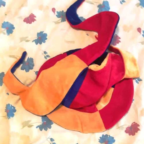 Velvet Joker Hat like new, colorful carnival design