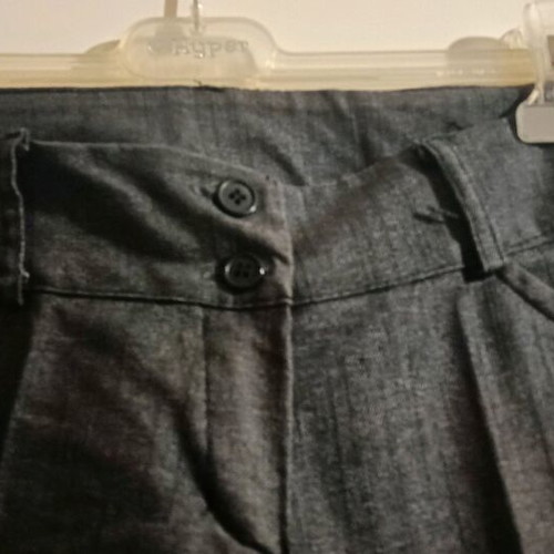 Women's crop slim pants gray like new, low waist