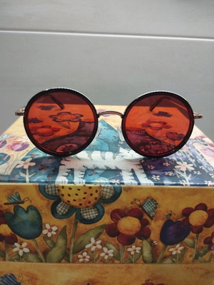 Γυαλιά ηλίου Prive Revaux Round Red Sunglasses Madeleine καινούργια