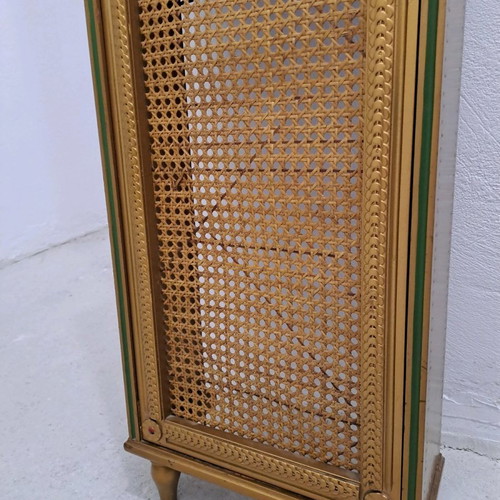 Wooden radiator cover used, marquetry, handmade, antique