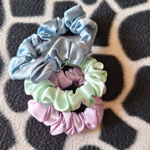 Scrunchie satin new set of 3 pastel colors