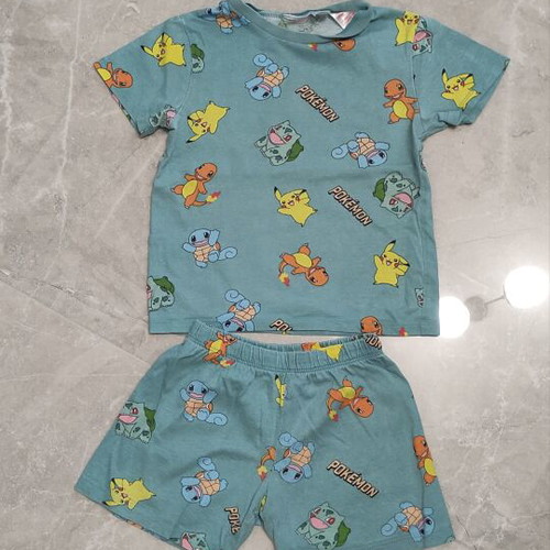 Pokemon boys' set used, multicolor turquoise, sizes 98-104 cm