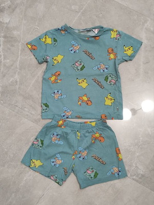 Pokemon boys' set used, multicolor turquoise, sizes 98-104 cm
