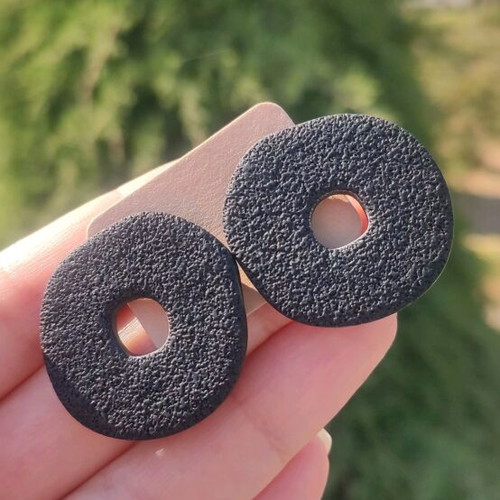 Handmade earrings new from polymer clay and steel