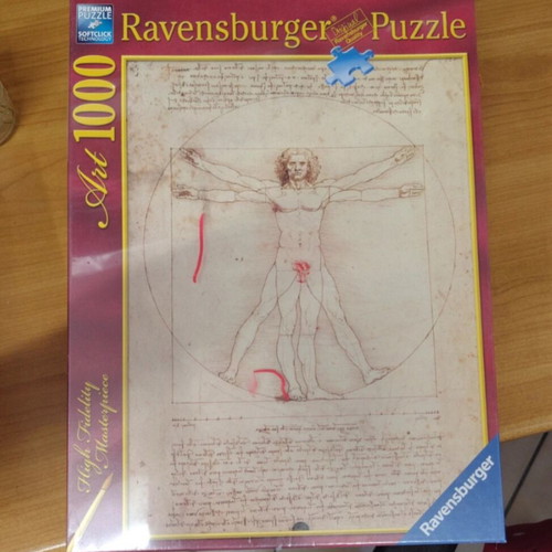 Puzzle The Vitruvian Man by Leonardo Da Vinci 2D 1000 pieces new