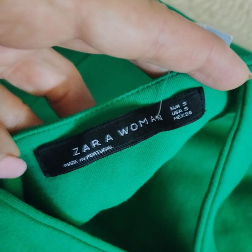 Zara flared dress, green, size S
