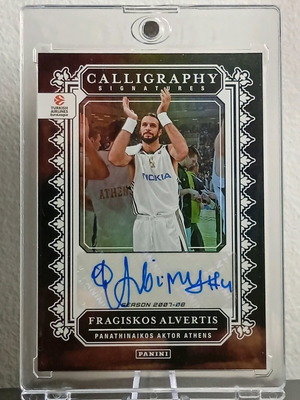 Panini Euroleague 2024-25 Fragiskos Alvertis Calligraphy Auto card new