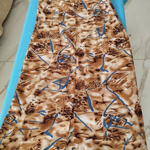 Vintage maternity dress abstract earthy print size L-XL like new