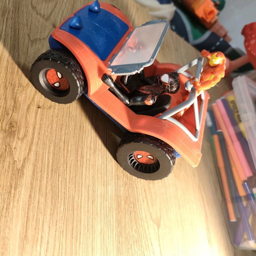Buggy Miles Morales and Ironman figure used