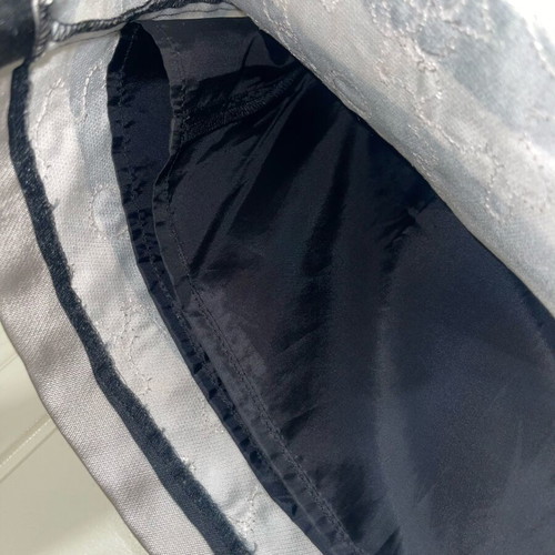 Striped taffeta skirt with lace Silvian Heach new, black and white