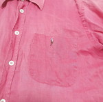 Linen shirt used, vintage red-pink, medium-large fit